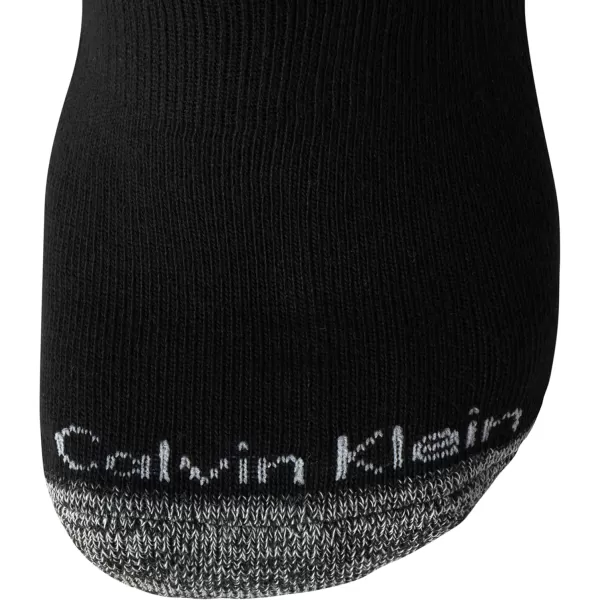 Calvin Klein Mens Socks  Athletic Cushioned Quarter Cut Socks 6 PackBlackWhiteGrey