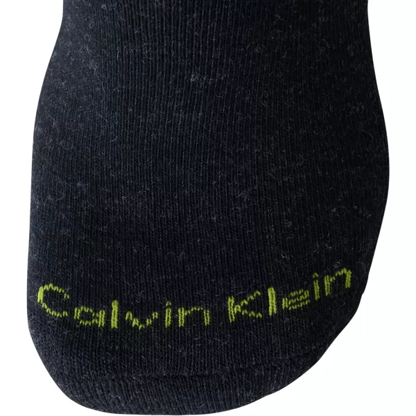 Calvin Klein Mens Socks  Athletic Cushioned Quarter Cut Socks 6 PackDark Denim Assorted