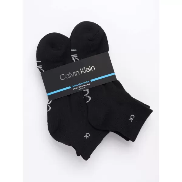 Calvin Klein Mens Socks  Cushioned Above Ankle Athletic MiniCrew Socks 6 PackBlack