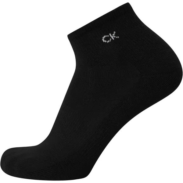 Calvin Klein Mens Socks  Cushioned Above Ankle Athletic MiniCrew Socks 6 PackBlack