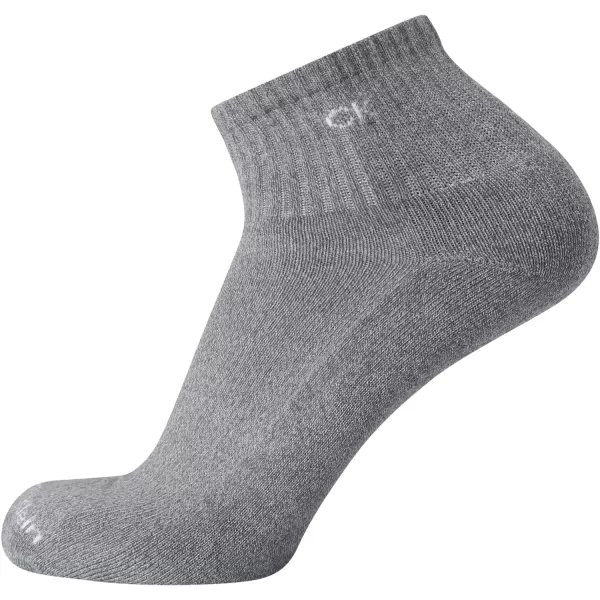 Calvin Klein Mens Socks  Cushioned Above Ankle Athletic MiniCrew Socks 6 PackGrey