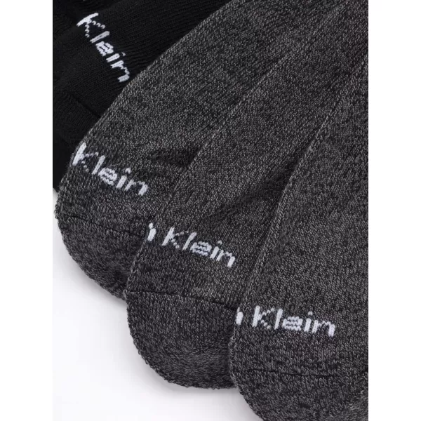 Calvin Klein Mens Socks  Cushioned Above Ankle Athletic MiniCrew Socks 6 PackGreyBlack