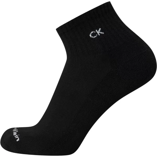 Calvin Klein Mens Socks  Cushioned Above Ankle Athletic MiniCrew Socks 6 PackGreyBlack