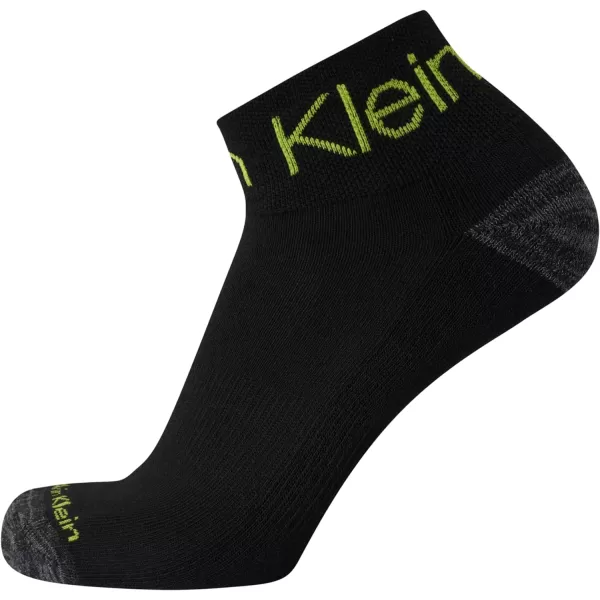 Calvin Klein Mens Socks  Cushioned Above Ankle Athletic MiniCrew Socks 6 PackGreyBlack Assorted