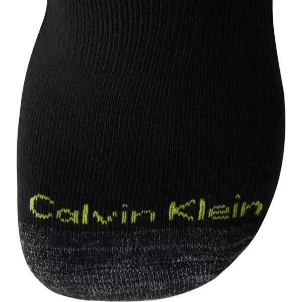 Calvin Klein Mens Socks  Cushioned Above Ankle Athletic MiniCrew Socks 6 PackGreyBlack Assorted