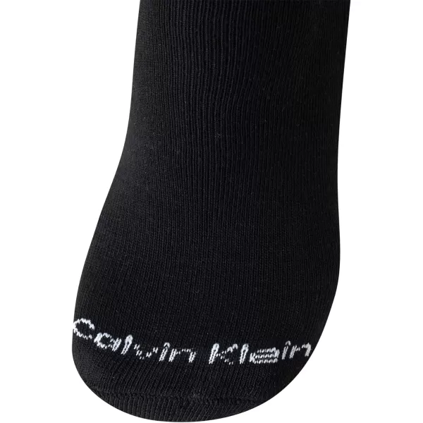 Calvin Klein Mens Socks  Cushioned Above Ankle Athletic MiniCrew Socks 6 PackSolid Black