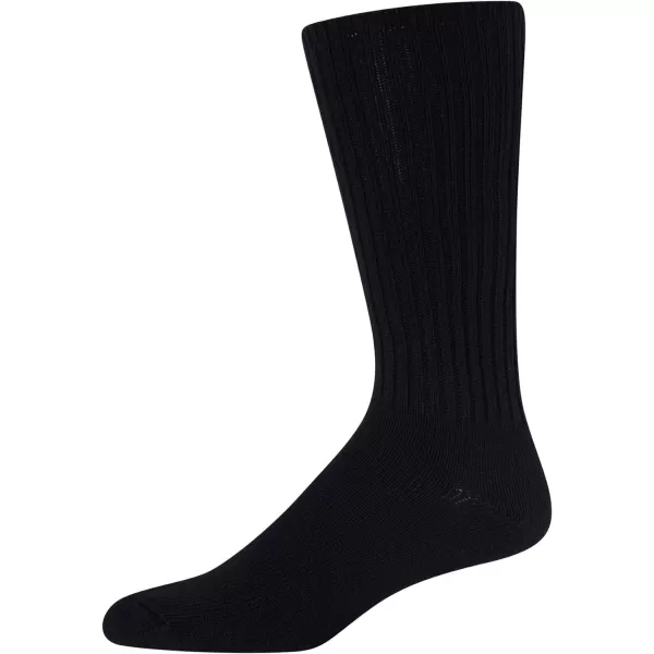 Calvin Klein Mens Socks  Lightweight Cotton Blend Crew Socks 3 PackBlack