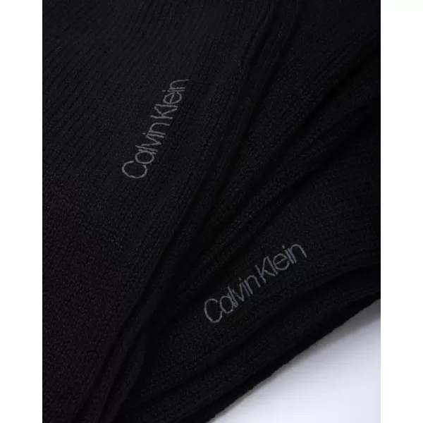 Calvin Klein Mens Socks  Lightweight Cotton Blend Crew Socks 3 PackBlack