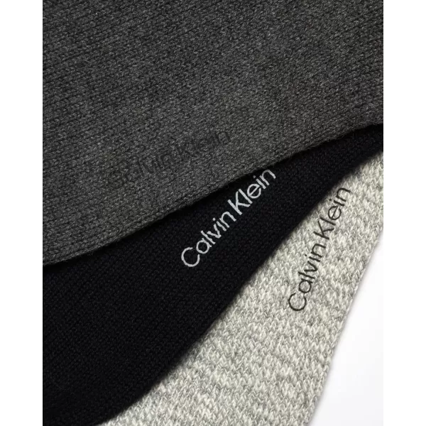 Calvin Klein Mens Socks  Lightweight Cotton Blend Crew Socks 6 PackCharcoal