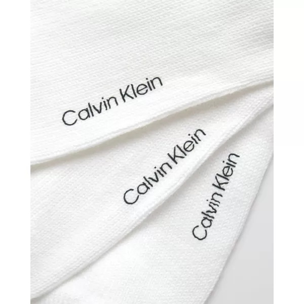 Calvin Klein Mens Socks  Lightweight Cotton Blend Crew Socks 6 PackWhite