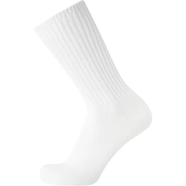 Calvin Klein Mens Socks  Lightweight Cotton Blend Crew Socks 6 PackWhite