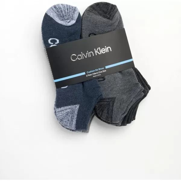 Calvin Klein Mens Socks  Lightweight No Show Ankle Socks 6 PackAssorted