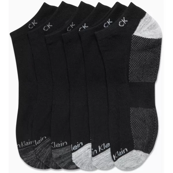 Calvin Klein Mens Socks  Lightweight No Show Ankle Socks 6 PackBlack