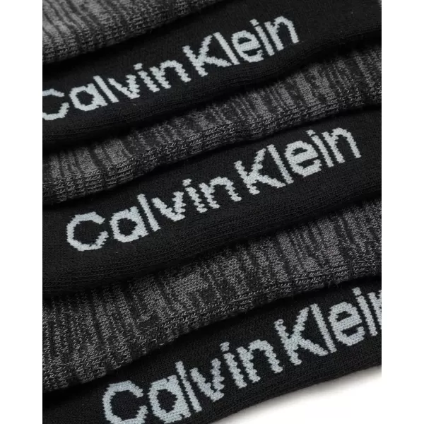 Calvin Klein Mens Socks  Lightweight No Show Ankle Socks 6 PackGrey Stripes