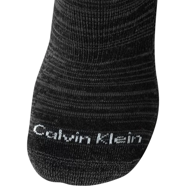 Calvin Klein Mens Socks  Lightweight No Show Ankle Socks 6 PackGrey Stripes