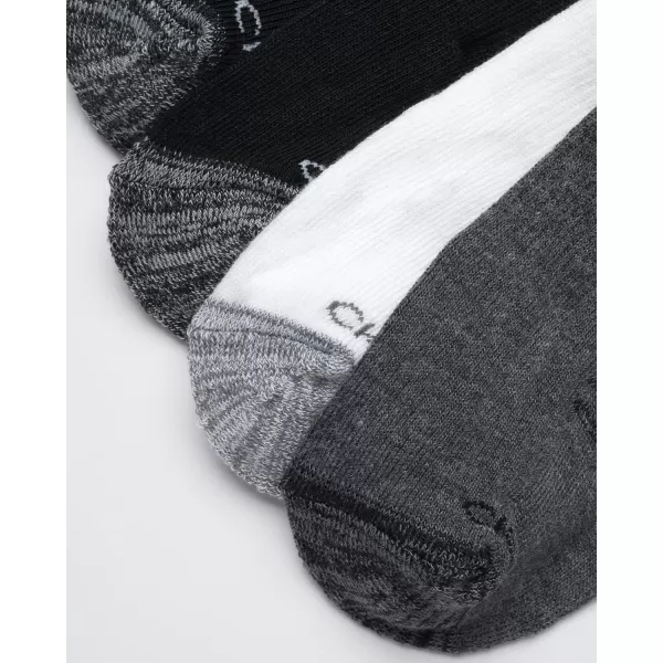 Calvin Klein Mens Socks  Lightweight No Show Ankle Socks 6 PackGreyWhiteBlack