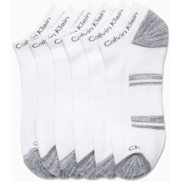 Calvin Klein Mens Socks  Lightweight No Show Ankle Socks 6 PackWhite Assorted