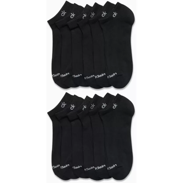 Calvin Klein Mens Socks  Lightweight No Show Socks 12 PackBlack Classic