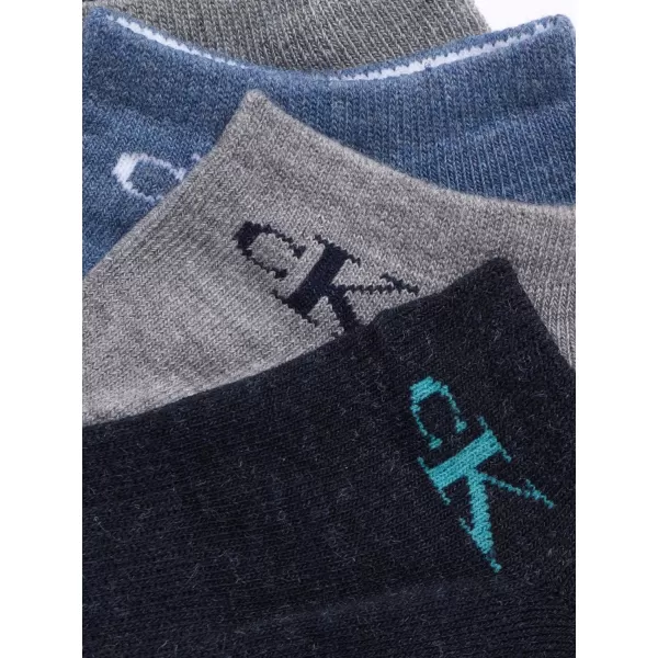 Calvin Klein Mens Socks  Lightweight No Show Socks 12 PackBlue Assorted