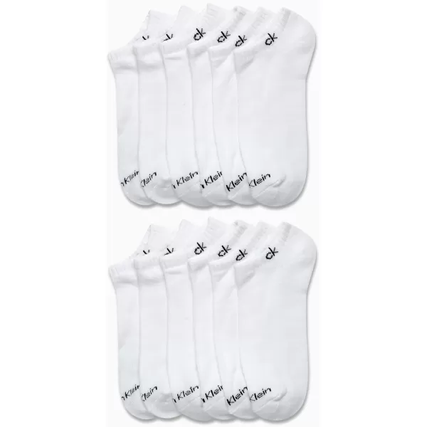 Calvin Klein Mens Socks  Lightweight No Show Socks 12 PackWhite