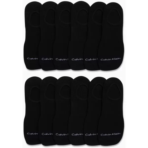 Calvin Klein Mens Socks  Low Cut Ankle Socks 12 PackBlack