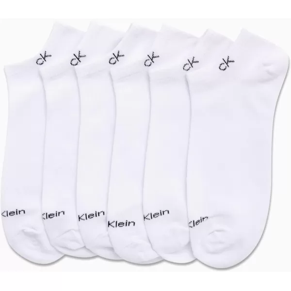 Calvin Klein Mens Socks  Low Cut Ankle Socks 12 PackWhite Logo