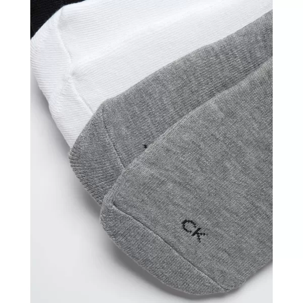 Calvin Klein Mens Socks  Low Cut Ankle Socks 12 PackWhiteGreyBlack