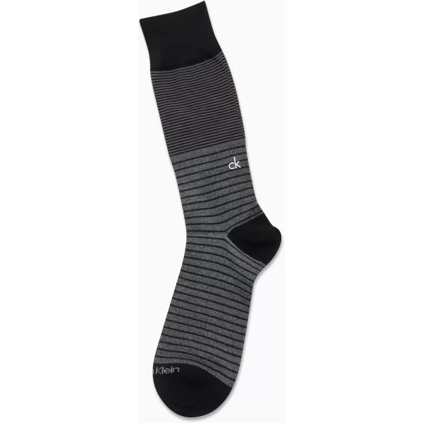 Calvin Klein Mens Socks  Luxury Cotton Blend Dress Socks 1 PairBlack Pattern