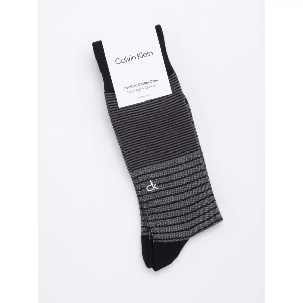 Calvin Klein Mens Socks  Luxury Cotton Blend Dress Socks 1 PairBlack Pattern