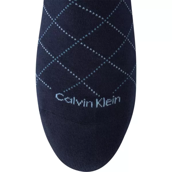 Calvin Klein Mens Socks  Luxury Cotton Blend Dress Socks 1 PairBlue Diamond