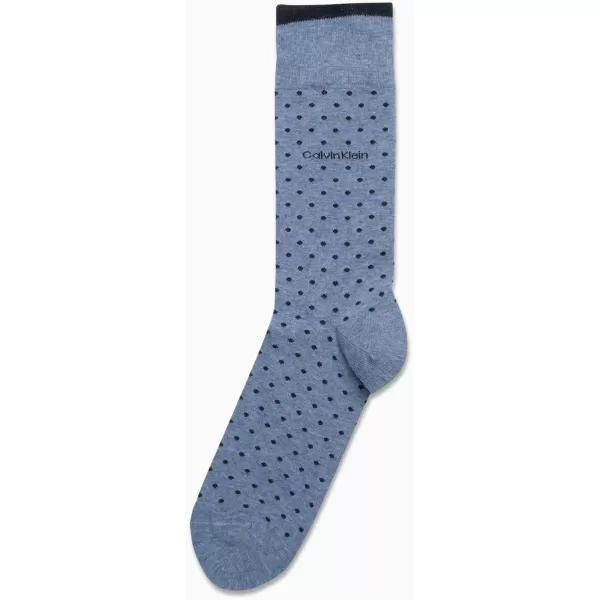 Calvin Klein Mens Socks  Luxury Cotton Blend Dress Socks 1 PairBlue Dot