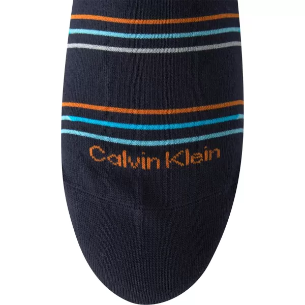 Calvin Klein Mens Socks  Luxury Cotton Blend Dress Socks 1 PairBlueStripes