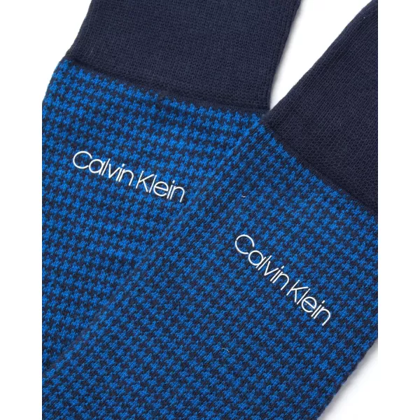 Calvin Klein Mens Socks  Luxury Cotton Blend Dress Socks 1 PairBlueYellow