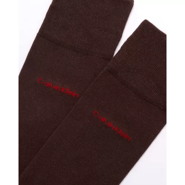 Calvin Klein Mens Socks  Luxury Cotton Blend Dress Socks 1 PairChocolate