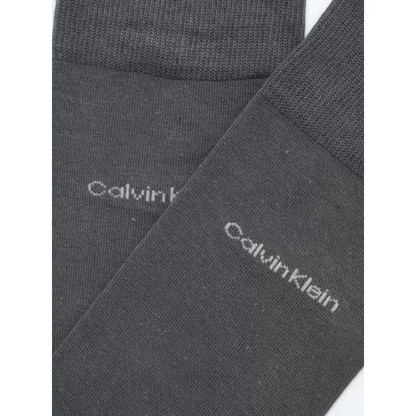 Calvin Klein Mens Socks  Luxury Cotton Blend Dress Socks 1 PairGraphite Heather