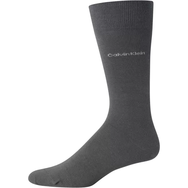 Calvin Klein Mens Socks  Luxury Cotton Blend Dress Socks 1 PairGraphite Heather