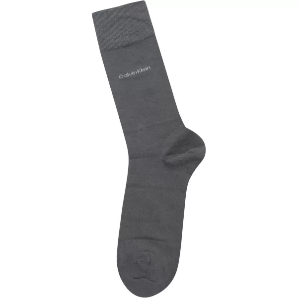 Calvin Klein Mens Socks  Luxury Cotton Blend Dress Socks 1 PairGraphite Heather