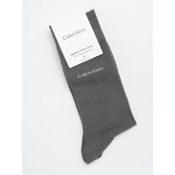 Calvin Klein Mens Socks  Luxury Cotton Blend Dress Socks 1 PairGraphite Heather