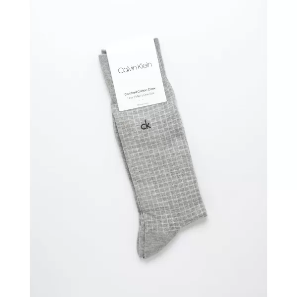 Calvin Klein Mens Socks  Luxury Cotton Blend Dress Socks 1 PairGrey Heather