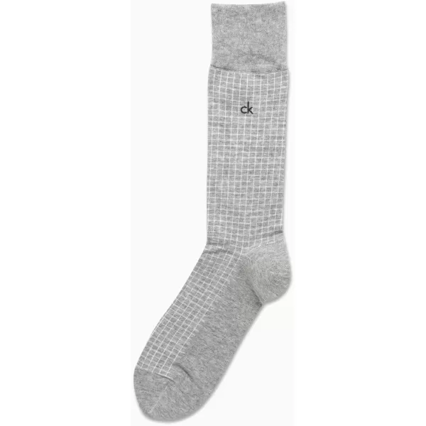 Calvin Klein Mens Socks  Luxury Cotton Blend Dress Socks 1 PairGrey Heather