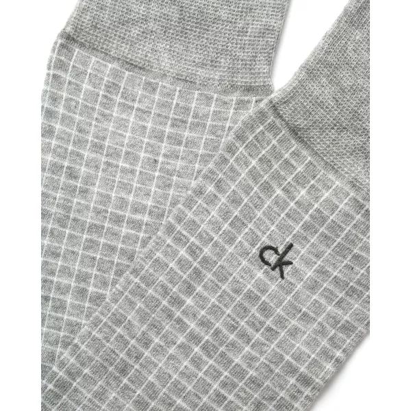 Calvin Klein Mens Socks  Luxury Cotton Blend Dress Socks 1 PairGrey Heather