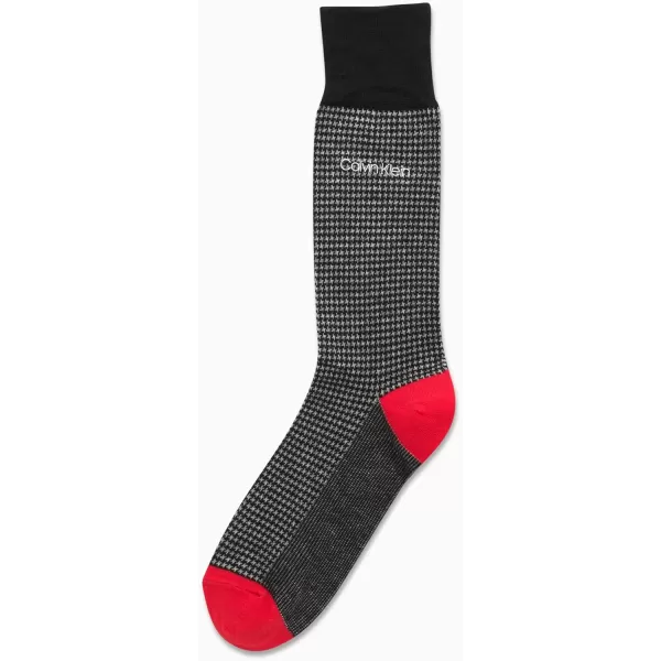 Calvin Klein Mens Socks  Luxury Cotton Blend Dress Socks 1 PairGreyRed