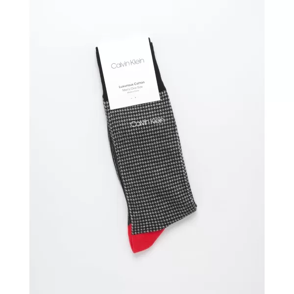 Calvin Klein Mens Socks  Luxury Cotton Blend Dress Socks 1 PairGreyRed