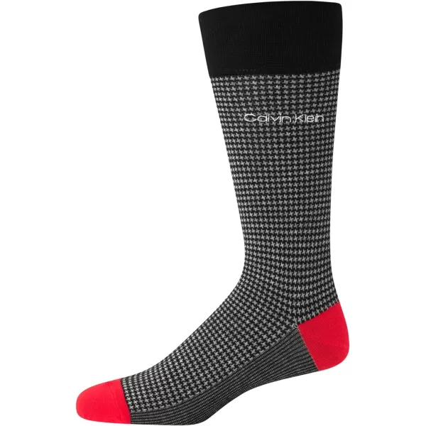 Calvin Klein Mens Socks  Luxury Cotton Blend Dress Socks 1 PairGreyRed