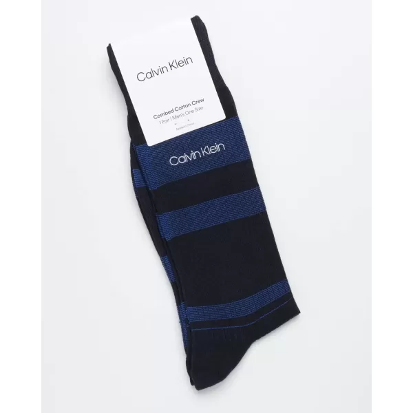 Calvin Klein Mens Socks  Luxury Cotton Blend Dress Socks 1 PairKlein Blue