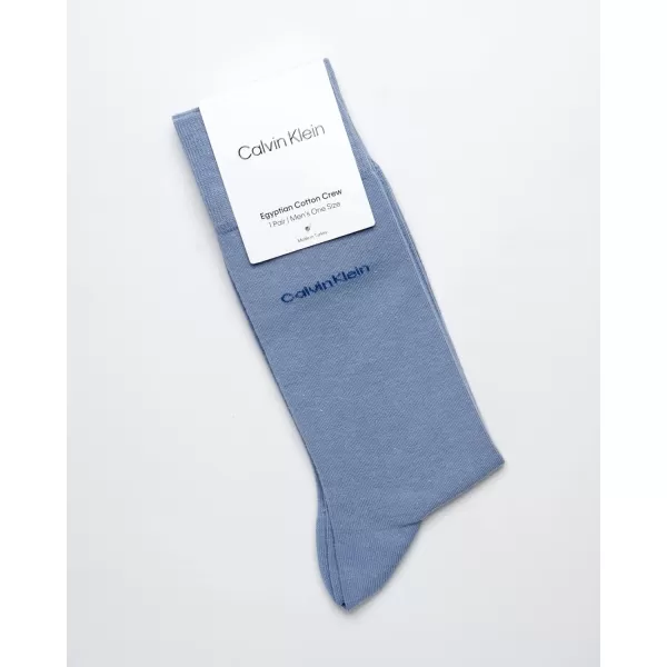 Calvin Klein Mens Socks  Luxury Cotton Blend Dress Socks 1 PairLight Blue