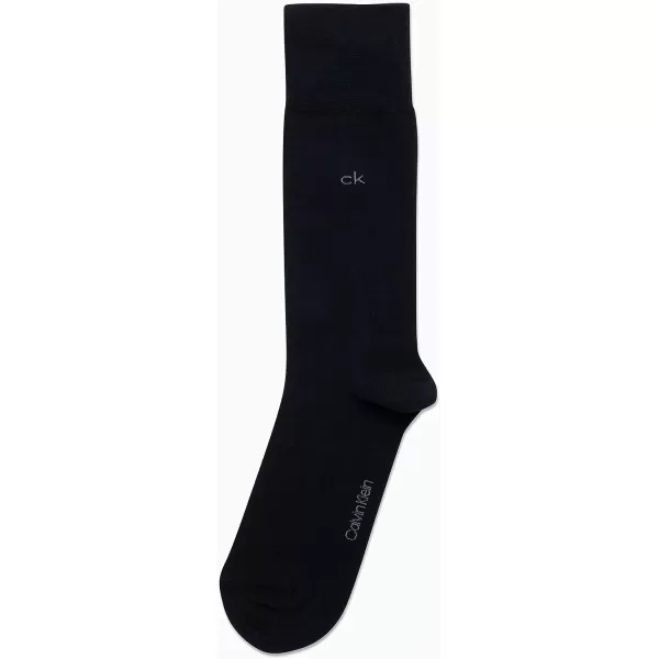 Calvin Klein Mens Socks  Luxury Cotton Blend Dress Socks 1 PairNavy Logo