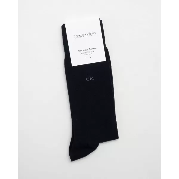 Calvin Klein Mens Socks  Luxury Cotton Blend Dress Socks 1 PairNavy Logo