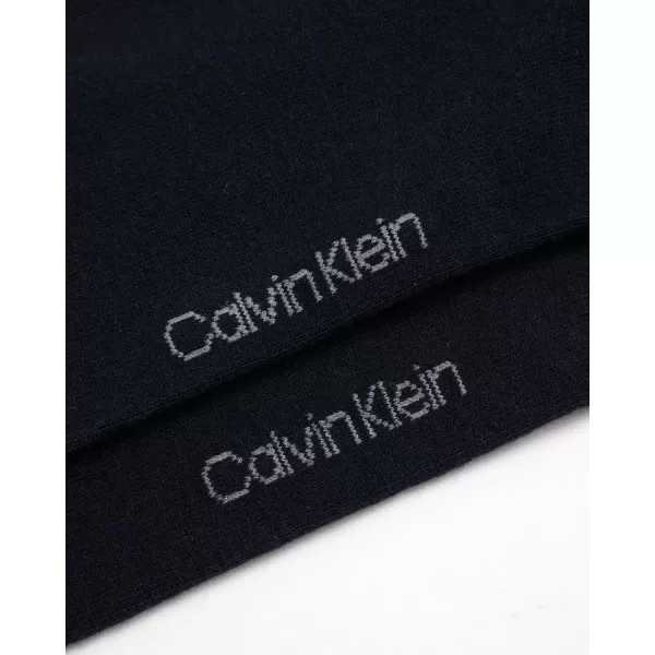 Calvin Klein Mens Socks  Luxury Cotton Blend Dress Socks 1 PairNavy Logo