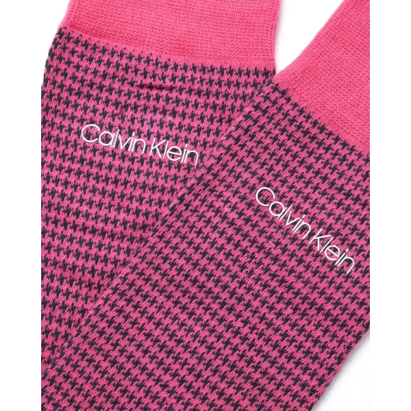 Calvin Klein Mens Socks  Luxury Cotton Blend Dress Socks 1 PairPink Check